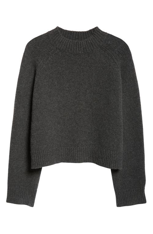 Shop Nili Lotan Haisley Wool Mock Neck Sweater In Dark Charcoal Melange