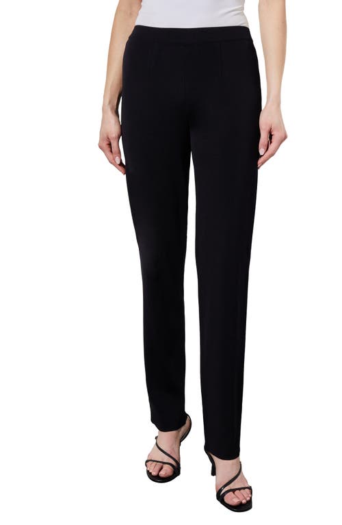 Ming Wang Straight Leg Knit Pants in Black at Nordstrom, Size X-Small
