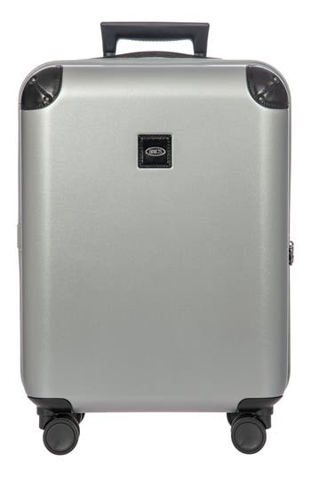Bric's Amalfi 21" Carry-on Spinner Suitcase In Silver/black