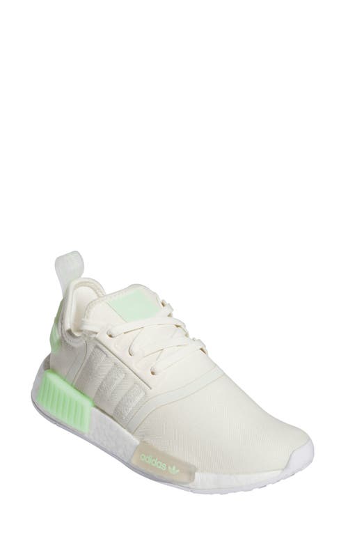 adidas NMD R1 Sneaker Cream/Cream/Semi Green at Nordstrom,