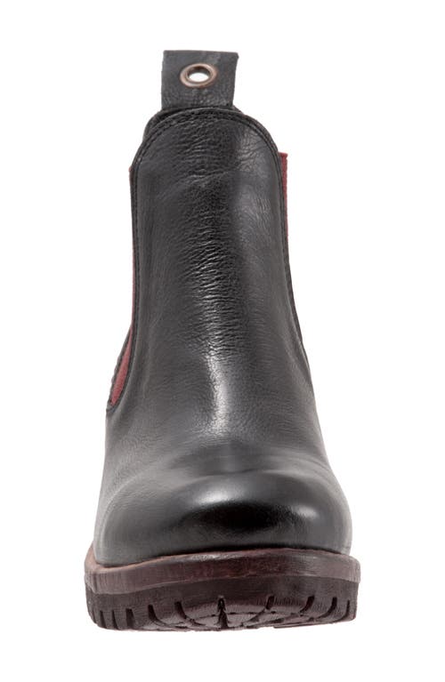 Shop Bueno Florida Chelsea Boot In Black/bordeaux Leather