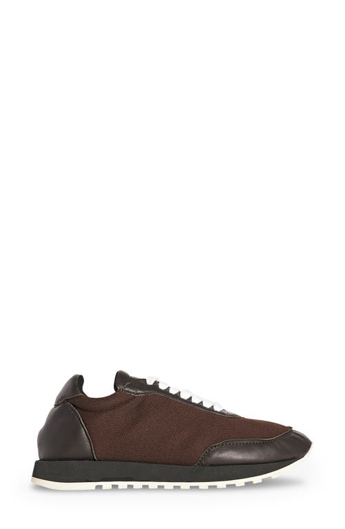 Shop The Row Owen Leather & Mesh Sneaker In Brown/black