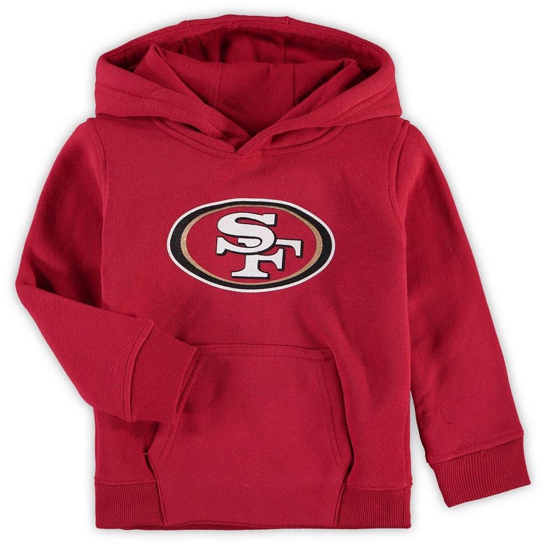 Outerstuff San Francisco 49ers Preschool Fan Gear Primary Logo Pullover Hoodie - Scarlet - 5/6, Red