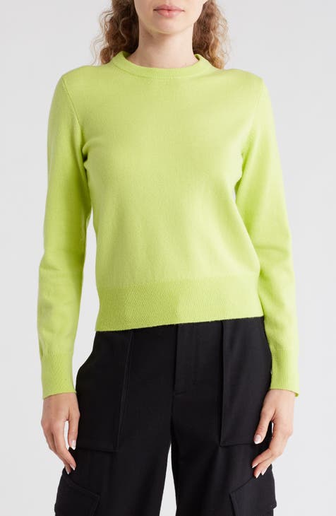 Fitted Wool Blend Crop Sweater