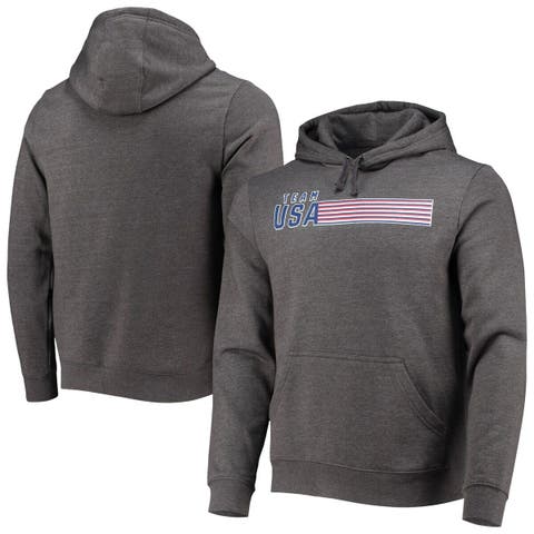 Men's Fanatics Branded Charcoal Team USA Repeat Fitted Pullover Hoodie