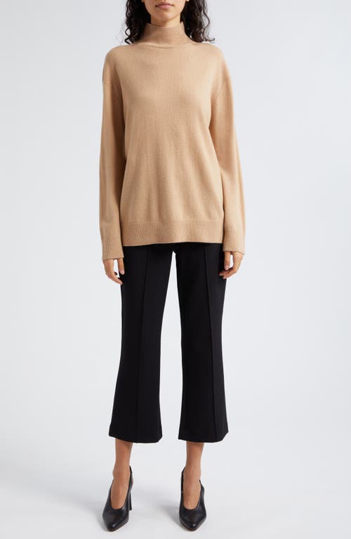 Vince Pintuck Crop Flare Cotton Blend Pants In Black
