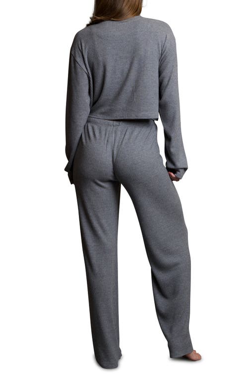 Shop Andine Soleil Geneva Rib Lounge Pants In Grey