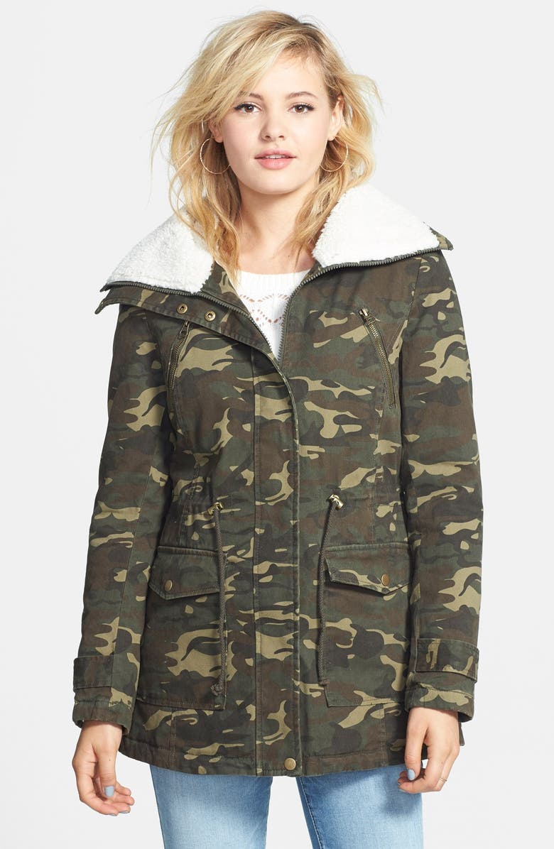 KRUSH Stand Collar Parka, Main, color, CAMO