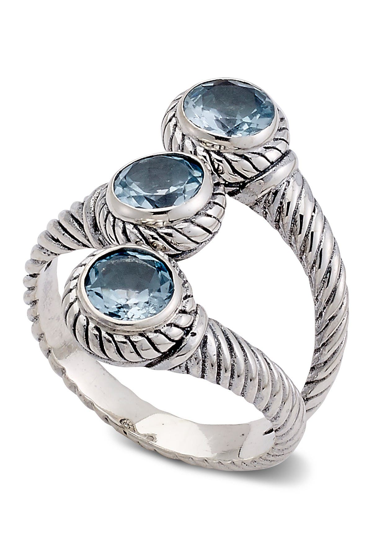 ramsey jewelry store on Samuel B Jewelry Sterling Silver Triple Blue Topaz Twisted Cable Ring Nordstrom Rack