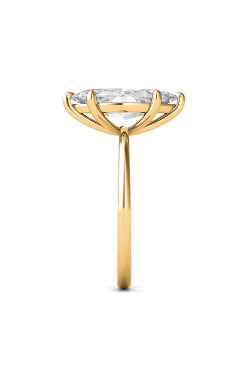 Hautecarat Marquise Cut Lab Created Diamond 18k Gold Ring In 3.00 Ctw 18k Yellow Gold