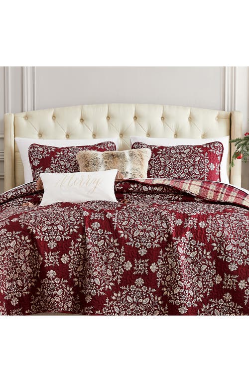 Southshore Fine Linens Christmas Carol Oversize Reversible Holiday Quilt Set In Christmas Carol