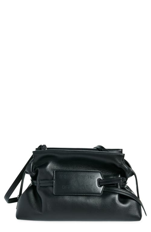 Off-White Zip Tie Leather Crossbody Bag in Black at Nordstrom