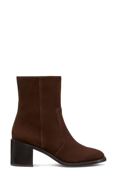 Shop Stuart Weitzman Esme Zip Bootie In Walnut/dark Brown