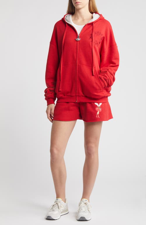 Boys Lie Cherry Picker Embroidered Graphic Hoodie In Red