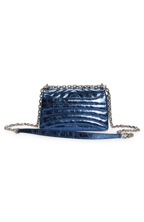 Shop Givenchy 4g Soft Metallic Quilted Leather Shoulder Bag In Navy