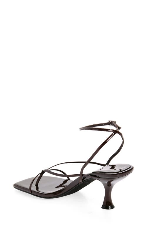 Jeffrey Campbell Fluxx Sandal In Brown Patent