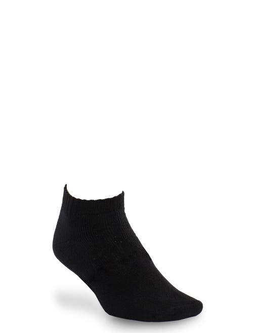 Harbor Bay By Dxl 3-pk Continuous Comfort Low Cut Socks In Black