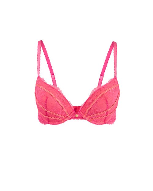 Shop Adore Me Suki Push Up Plunge Bra In Dark Pink