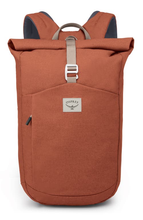 Shop Osprey Arcane Waterproof Roll Top Backpack In Porcelain Orange Heather