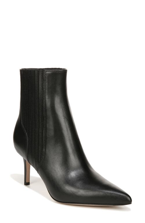 Veronica Beard Lisa 70mm Pointed Toe Bootie in Black Leather at Nordstrom, Size 8.5