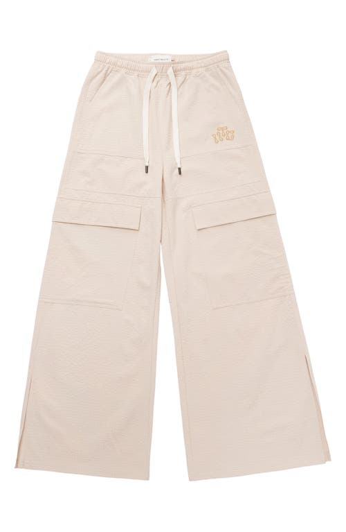 Shop Honor The Gift Wide Leg Cargo Pants In Bone