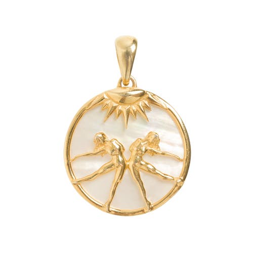 Freya Rose Zodiac Pendant In Gemini