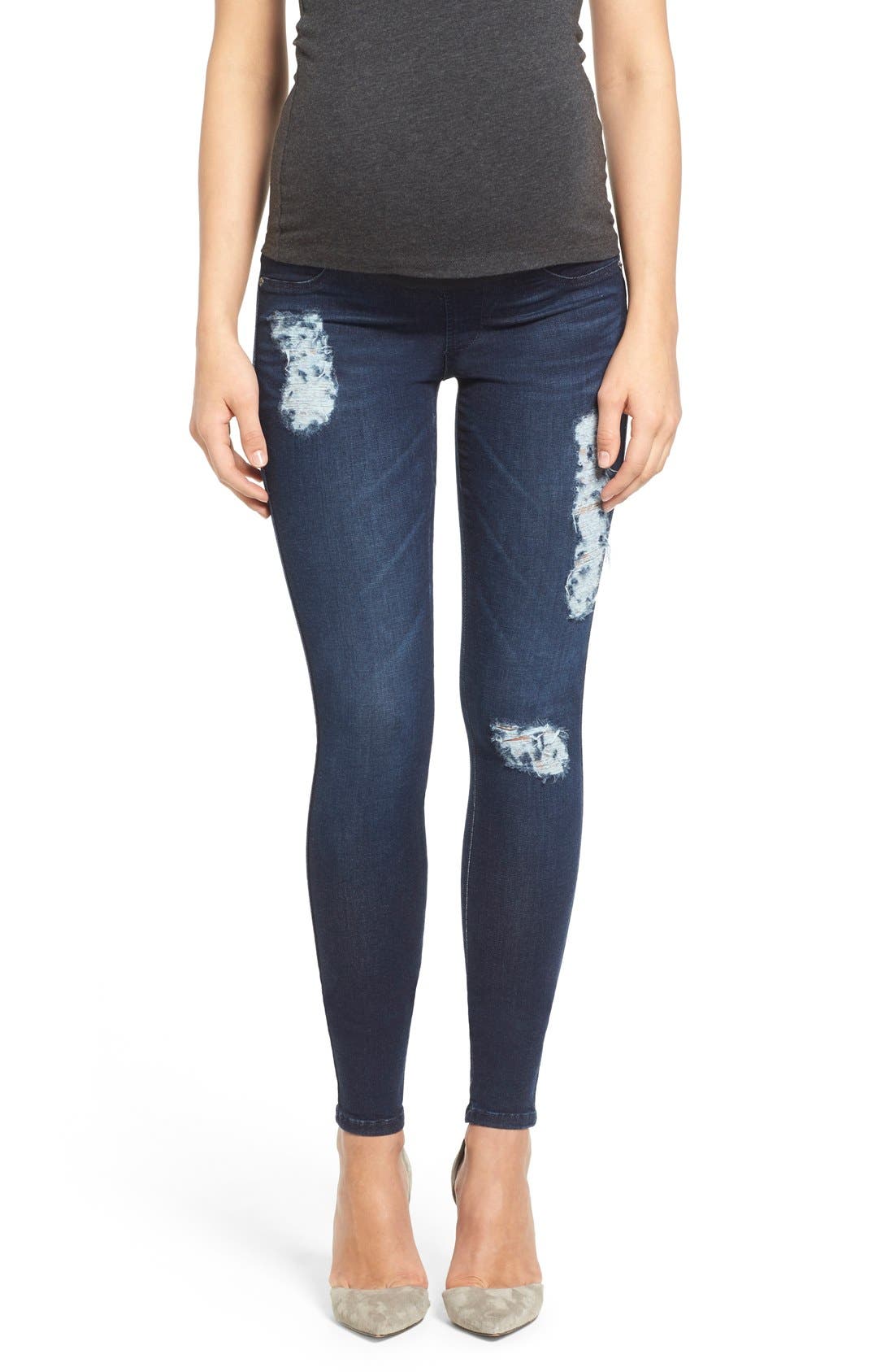 James Jeans 'Twiggy' Denim Maternity Leggings (Dark Piro) Nordstrom
