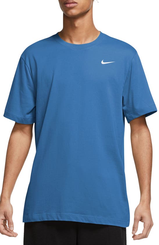 Shop Nike Dri-fit Training T-shirt In Star Blue