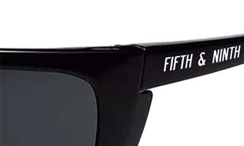 Shop Fifth & Ninth Rocket 67mm Polarized Wraparound Sunglasses In Black/black