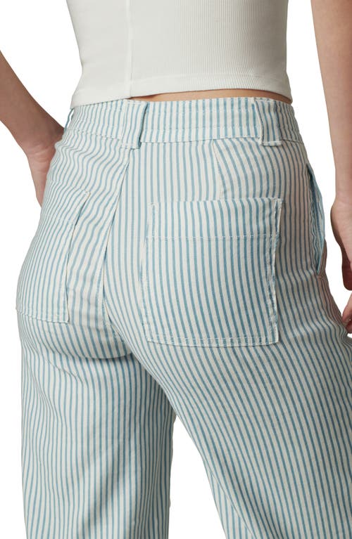 Shop Joe's The Addison High Waist Linen Blend Ankle Wide Leg Pants In Rail Road Stripe