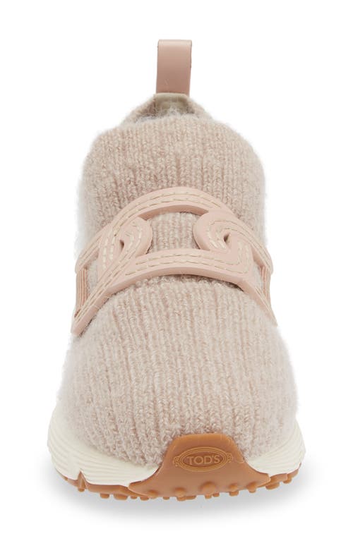 Shop Tod's Kate Knit Slip-on Sneaker In Mousse