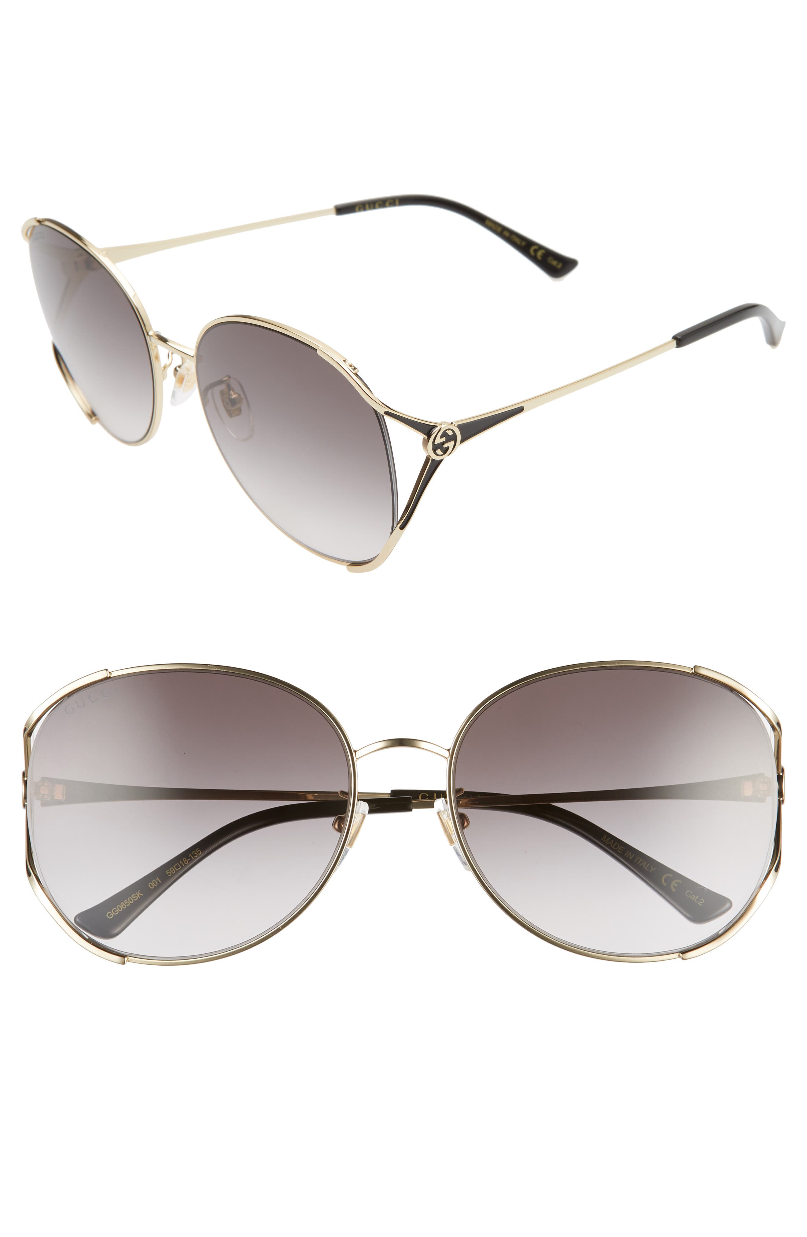 Gucci 59mm Round Sunglasses | Nordstrom