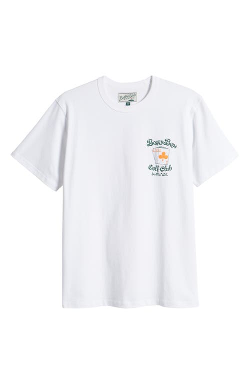 Shop Bogey Boys Royal Flush Cotton Graphic T-shirt In White