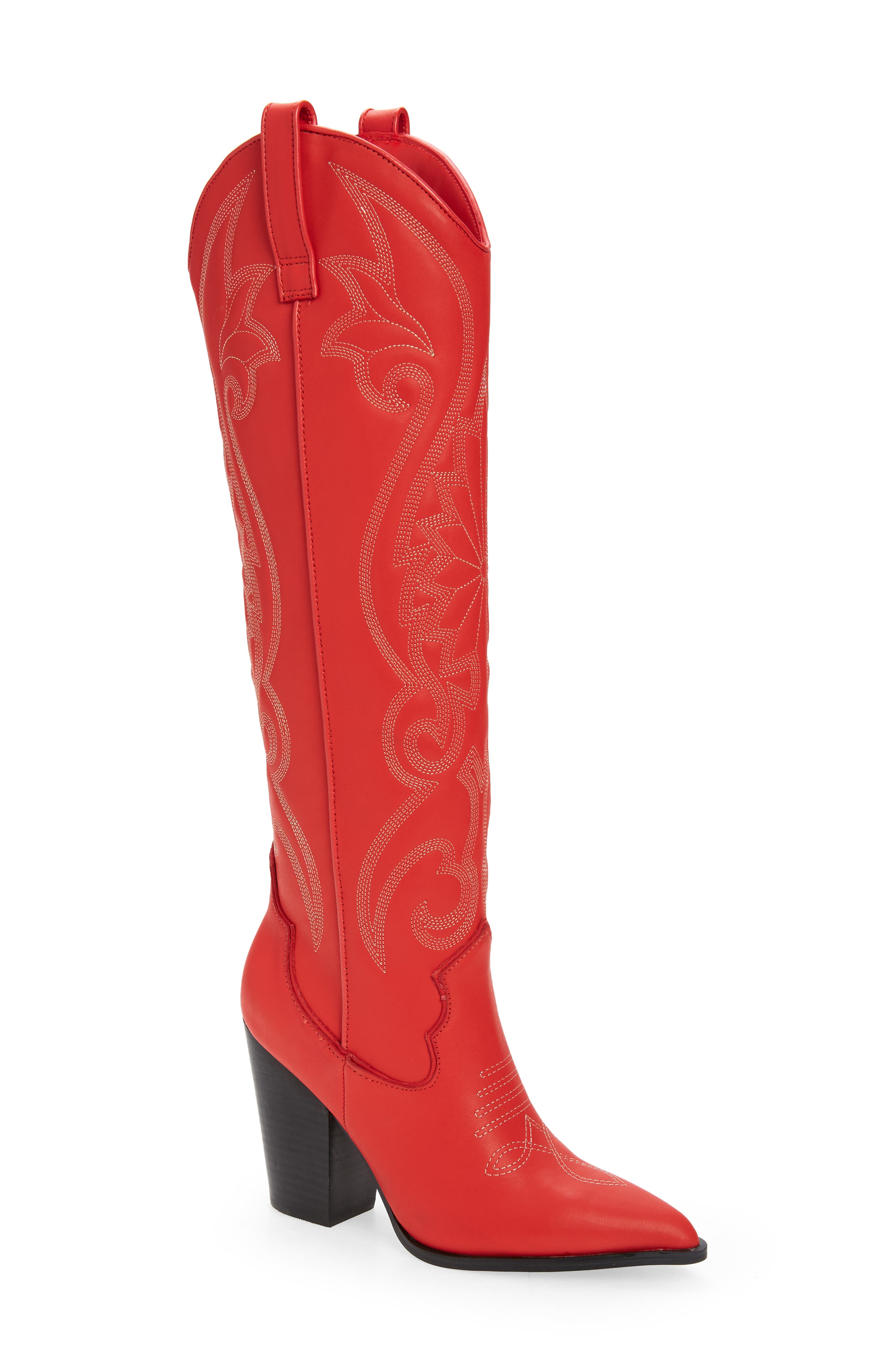 womens red boots size 8