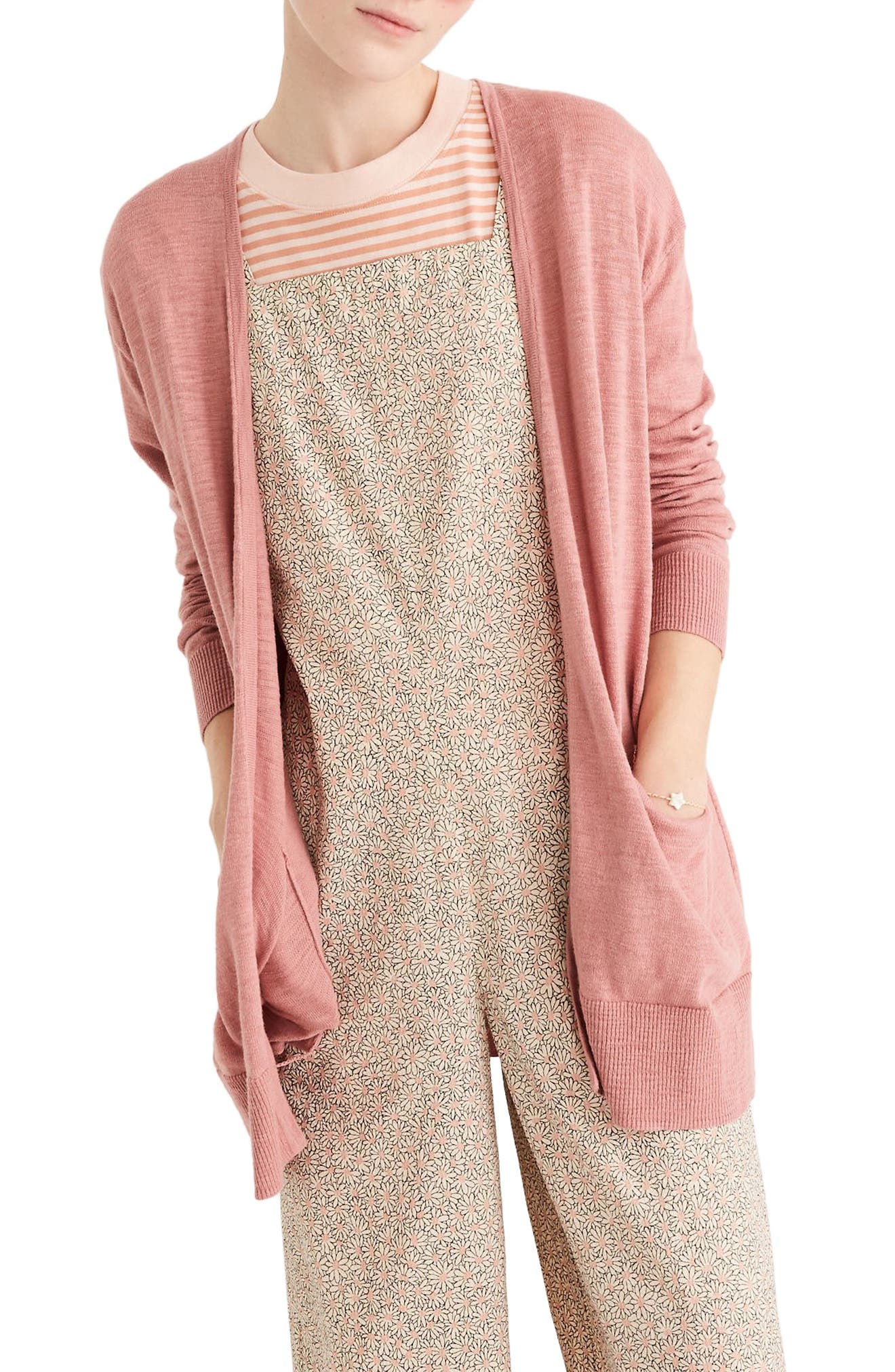 Madewell Summer Ryder Cardigan, Pink