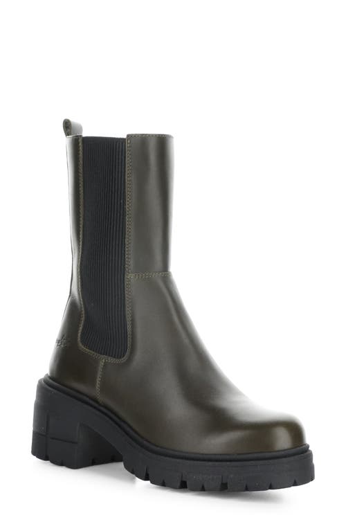 Bos. & Co. Brunas Waterproof Chelsea Boot In Olive/black Feel/elastic
