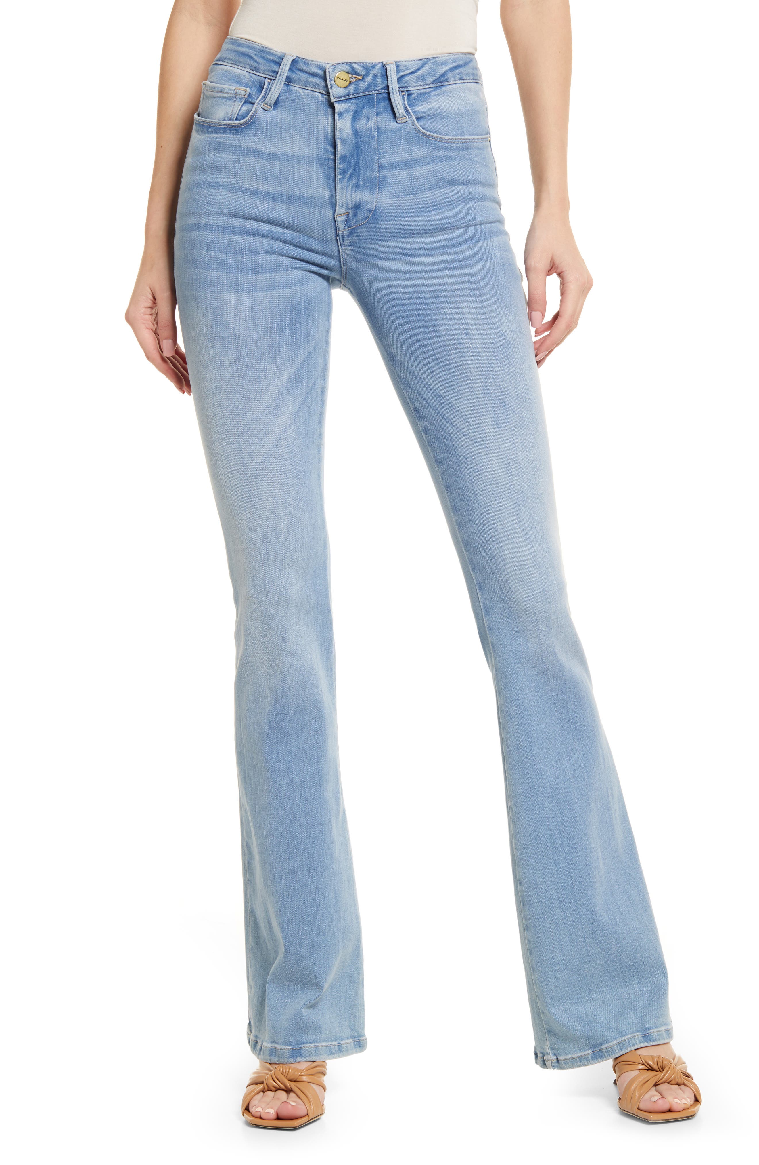 frame kick flare jeans