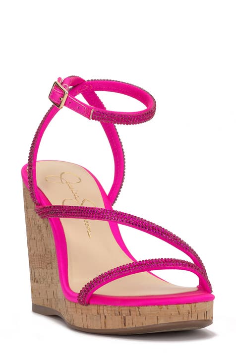 Feminine Wholesale hot pink wedge heels: Classic Touch For Your Dressing 
