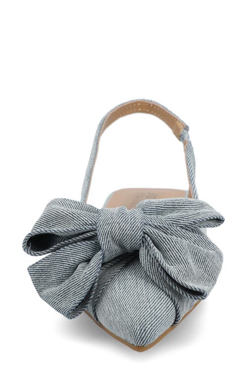 Journee Collection Sabrina Slingback Flat In Light Denim