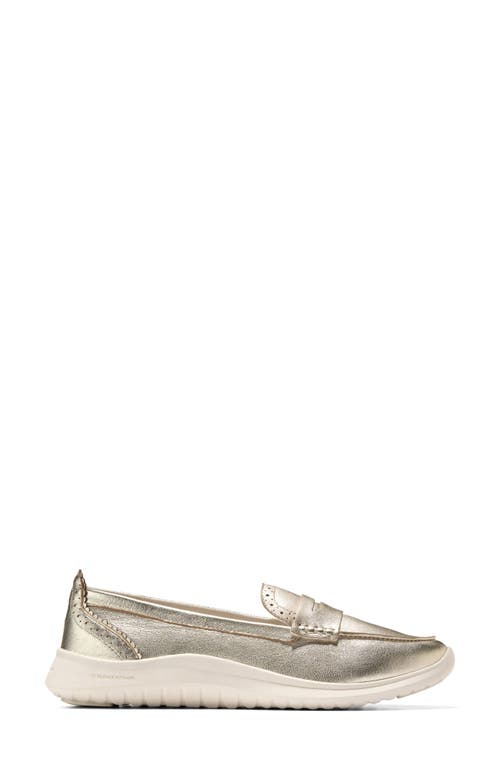 Cole Haan Zerogrand Meritt Leather Loafers In Soft Gold