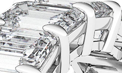 Hautecarat Emerald Cut Lab Created Diamond Eternity Ring In White Gold
