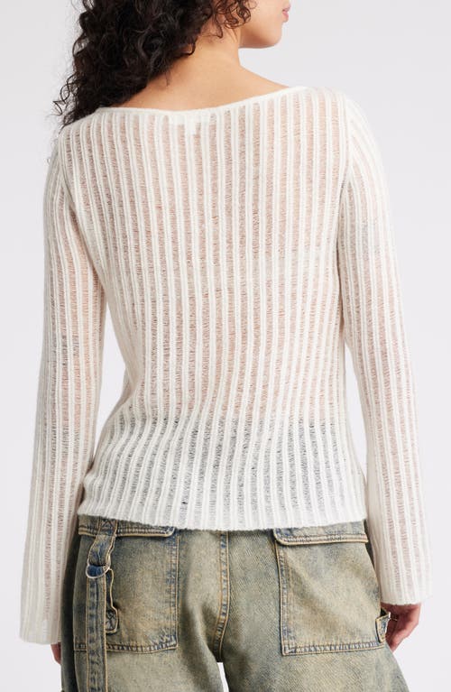 Shop Bp. Ladder Stitch Sweater In Ivory