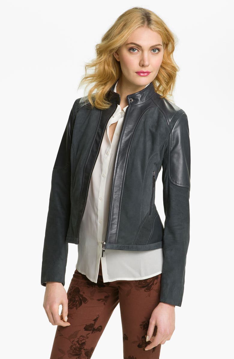 Bernardo Suede Marble Leather Jacket | Nordstrom