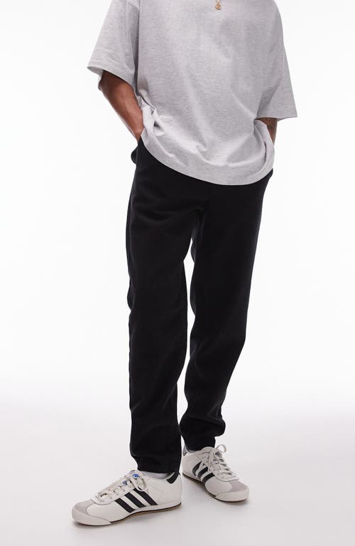 Topman Tapered Cotton Pull-On Pants in Black 