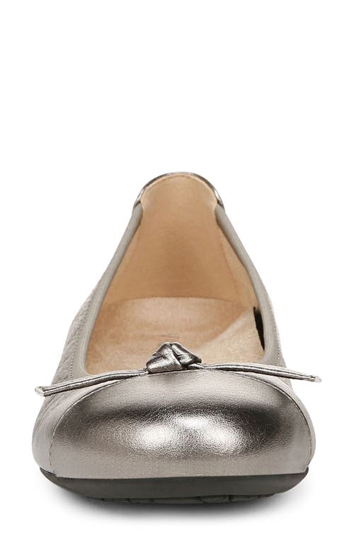 Shop Vionic Amorie Cap Toe Ballet Flat In Pewter