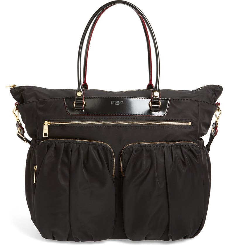 MZ WALLACE 'Large Abbey' Bedford Nylon Tote, Main, color, BLACK BEDFORD
