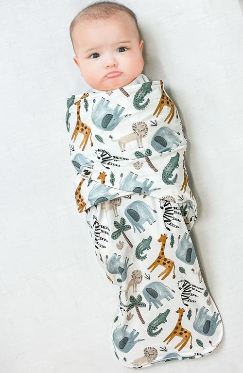 Shop Norani Print Swaddle Blanket In Green/brown