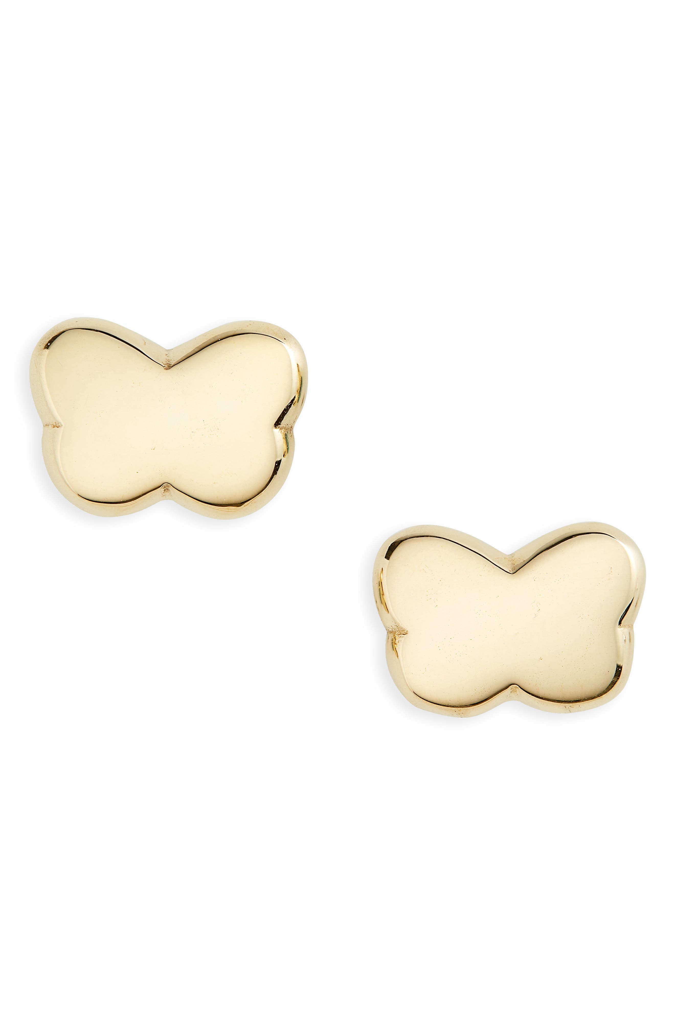 Laura Lombardi Noemi Butterfly Stud Earrings in Raw Brass With 14Kt Gold Fill at Nordstrom