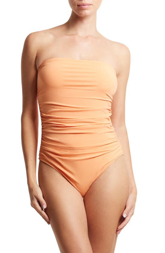 Hanky Panky Strapless Bandeau One-piece Swimsuit In Yellow