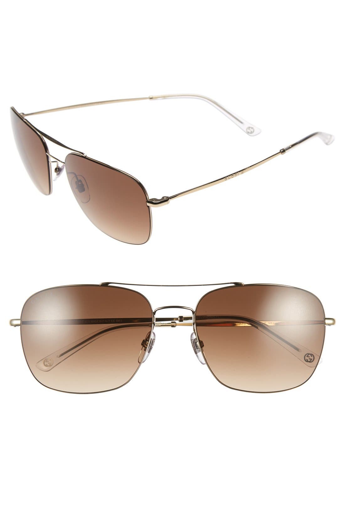 Gucci 58mm navigator sunglasses Outlet